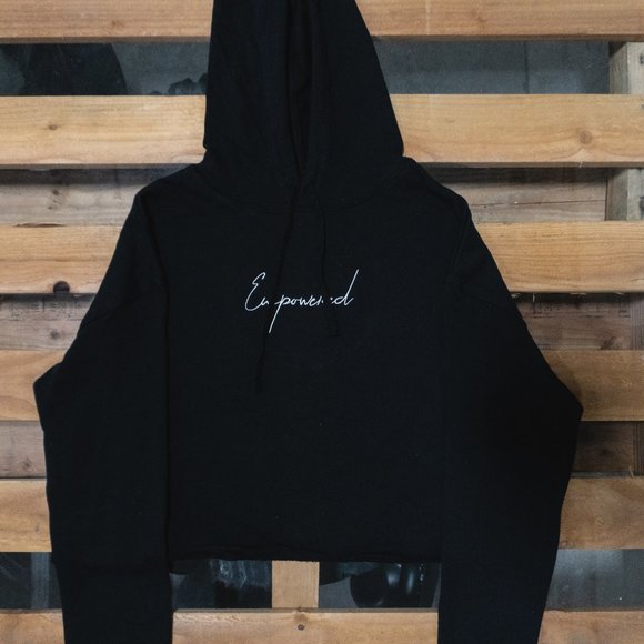 Apparel 20 "Empowered" Onyx Cropped Hoodie - Picture 2 of 3